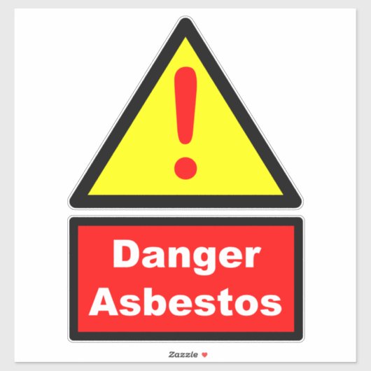 Asbestos warning sticker (Vel)