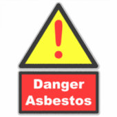 Asbestos warning sticker (Voorkant)