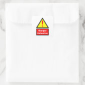 Asbestos warning vierkante sticker (Tas)