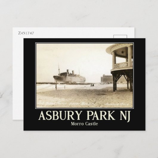 Asbury Park, Morro Castle,  Briefkaart (Voorkant / Achterkant)
