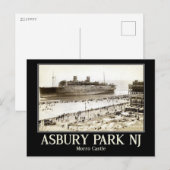 Asbury Park, Morro Castle,  Briefkaart (Voorkant / Achterkant)