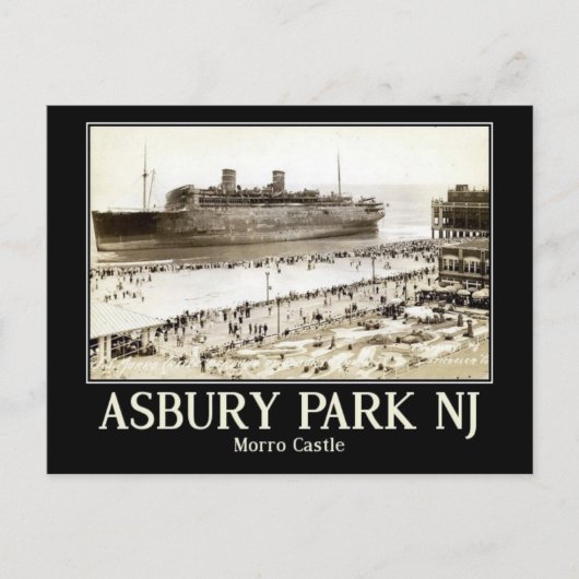 Asbury Park, Morro Castle,  Briefkaart (Voorkant)