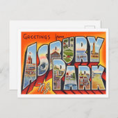 Asbury Park, New Jersey  Big Letters Briefkaart (Voorkant / Achterkant)