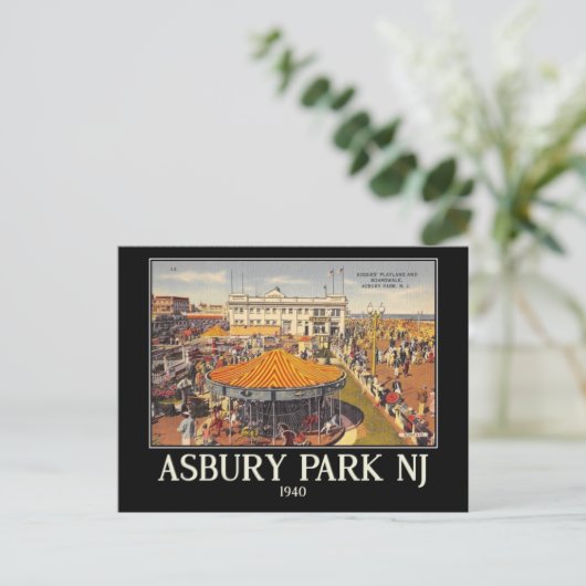 Asbury Park, New Jersey,  Briefkaart (Staand voorkant)