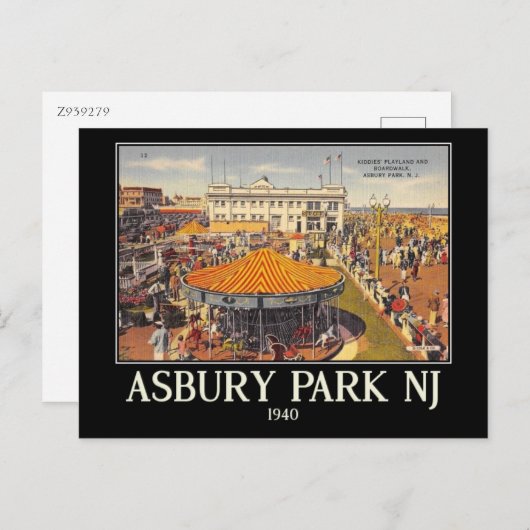 Asbury Park, New Jersey,  Briefkaart (Voorkant / Achterkant)