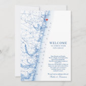 Asbury Park New Jersey Bruiloft Welkomstroute Bedankkaart (Voorkant)
