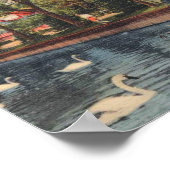 Asbury Park, New Jersey, Feeding the Swans, 1940s Poster (Hoek)