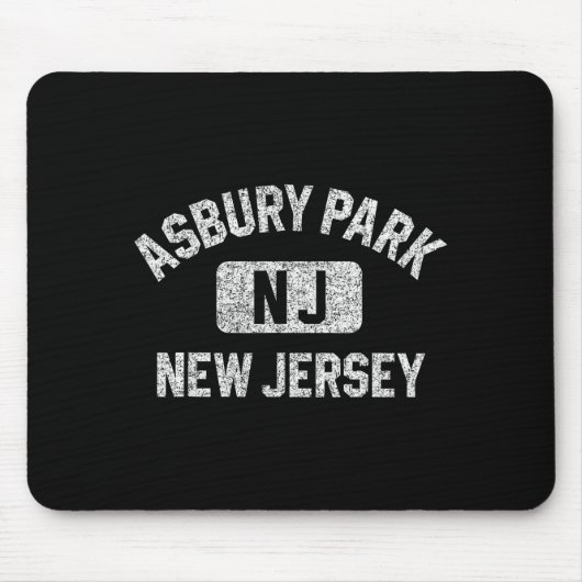 Asbury Park New Jersey Gym Style Distressed White  Muismat (Voorkant)