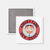 Asbury Park, New Jersey Magneet (Voorkant / Achterkant)