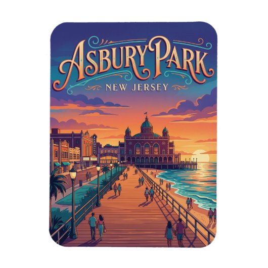 Asbury Park New Jersey Magneet (Verticaal)