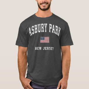 Asbury Park New Jersey NJ  Amerikaanse vlag T-shirt