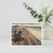 Asbury Park NJ, A Happy Boardwalk Crowd 1950s Briefkaart (Staand voorkant)