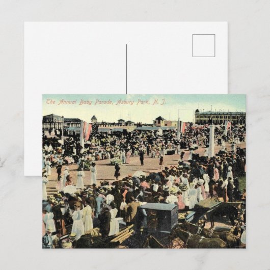 Asbury Park NJ, Baby Parade, 1910s Briefkaart (Voorkant / Achterkant)