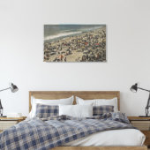 Asbury Park, NJ - Bathing Scene van Boardwalk Canvas Afdruk (Insitu (Slaapkamer))