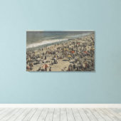 Asbury Park, NJ - Bathing Scene van Boardwalk Canvas Afdruk (Insitu (Houten vloer))