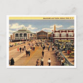 Asbury Park NJ Boardwalk and Casino 1940s Briefkaart (Voorkant)