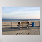 Asbury Park NJ Boardwalk - Bench Poster (Voorkant)