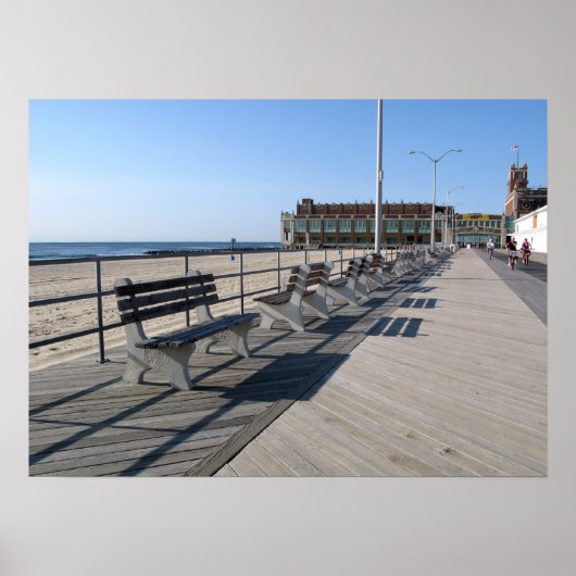 Asbury Park NJ Boardwalk Cyclists Poster (Voorkant)