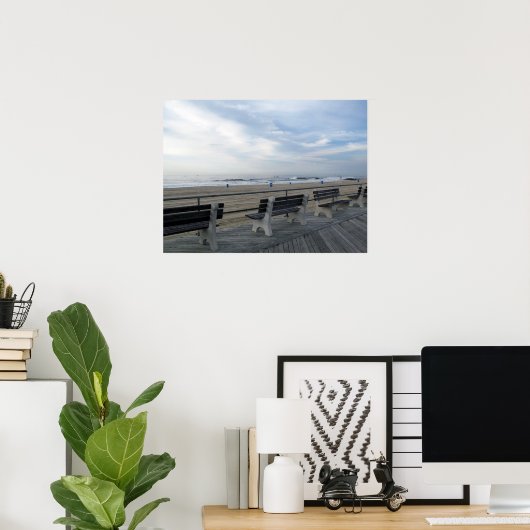 Asbury Park NJ boardwalk Poster (Thuiskantoor)