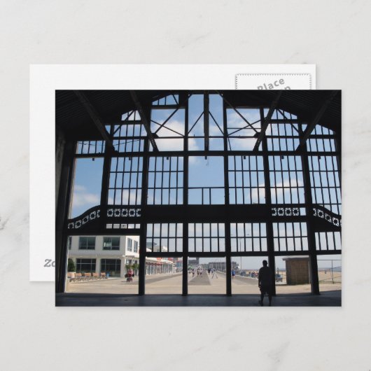 Asbury Park NJ Boardwalk-Uitzicht van het Casino-g Briefkaart (Voorkant / Achterkant)