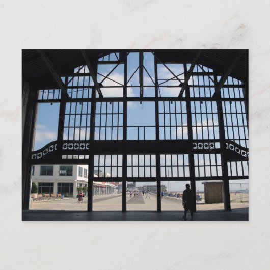 Asbury Park NJ Boardwalk-Uitzicht van het Casino-g Briefkaart (Voorkant)