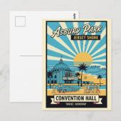 Asbury Park NJ Jersey Shore Retro Briefkaart (Voorkant / Achterkant)