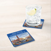 Asbury Park NJ Map Coördinaten  stijl Kartonnen Onderzetters (Insitu)