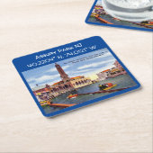 Asbury Park NJ Map Coördinaten  stijl Kartonnen Onderzetters (Schuin)