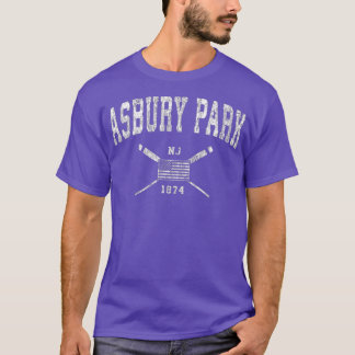 Asbury Park NJ Nautical US Flag T-shirt