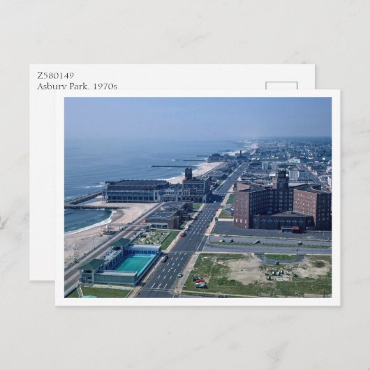 Asbury Park NJ < New Jersey 1978, Uitzicht van de  Briefkaart (Voorkant / Achterkant)