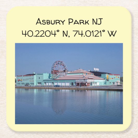 Asbury Park NJ Style Color Party Drink Kartonnen Onderzetters (Voorkant)
