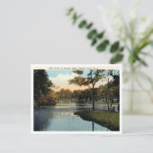 Asbury Park NJ, Uitzicht van Sunset Lake 1924  Briefkaart (Staand voorkant)