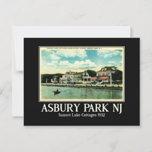 Asbury Park NJ Vintage uit de jaren dertig Briefkaart