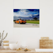 "Ascend" Nissan GT-R35 brandend door Poster (Keuken)