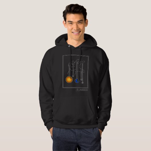 Ascendancy Axxion Abstract Planets Solar System Sp Hoodie (Voorkant volledig)