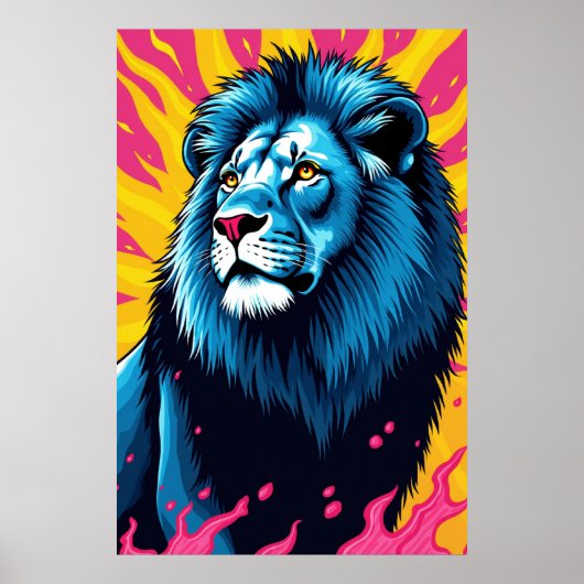 Ascendant King - Pop Kunstleeuw Poster (Voorkant)