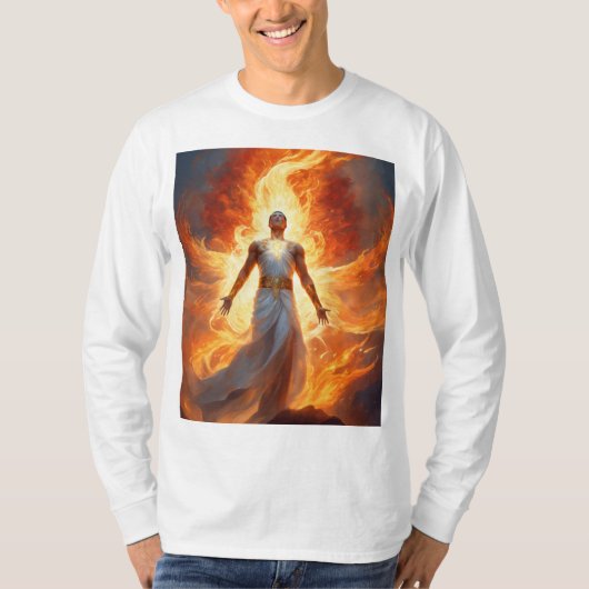 Ascendant Spirit: Stralend Licht en Vlammen T-shirt