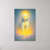 Ascended Sunlit White Tiger | ManJiangHong Fine Ar Canvas Afdruk (Voorkant)
