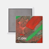 "Ascenders" Abstracte Dishwasmachine Status Magnet (Voorkant / Achterkant)