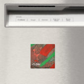 "Ascenders" Abstracte Dishwasmachine Status Magnet (Insitu (Vaatwasser))