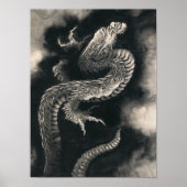 Ascending Dragon by Katsushika Hokusai Poster (Voorkant)