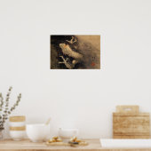 Ascending Dragon en Fuji Katsushika Hokusai 1840 Poster (Keuken)