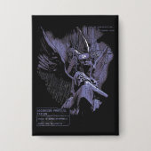 Ascension Denied - Techno-Gothic Streetwear Design Button (Voorkant)