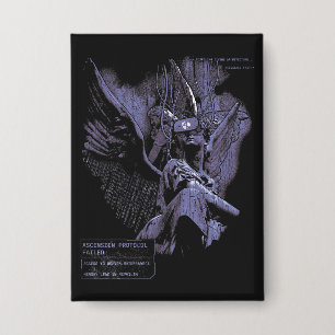 Ascension Denied - Techno-Gothic Streetwear Design Button