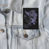 Ascension Denied - Techno-Gothic Streetwear Design Button (Insitu)