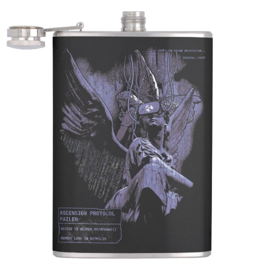 Ascension Denied - Techno-Gothic Streetwear Design Heupfles (Geopend)