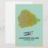 Ascension eiland Brits overzees territorium kaart (Voorkant / Achterkant)