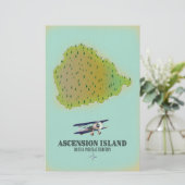 Ascension eiland Brits overzees territorium kaart (Staand voorkant)