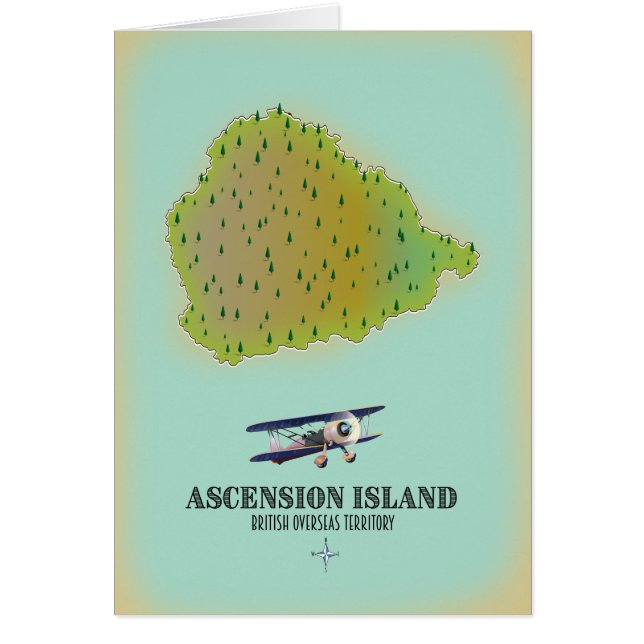 Ascension eiland brits overzees territorium kaart (Voorkant)
