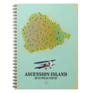 Ascension eiland brits overzees territorium kaart notitieboek